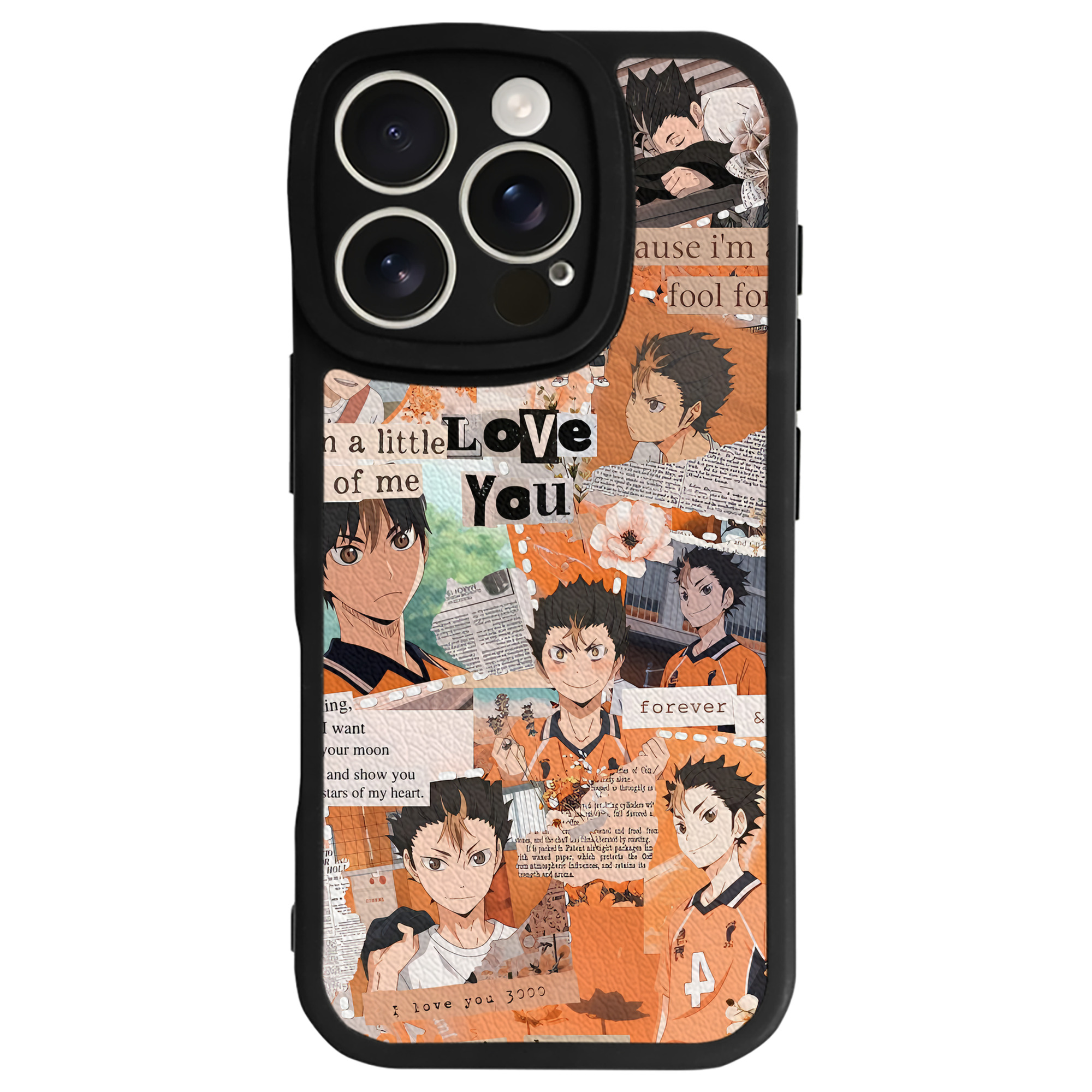 （画像用） ハイキュー!! Haikyu!! 【iPhone 16シリーズ対応】シリコンスマホケース（レザー調） 材質：シリコン